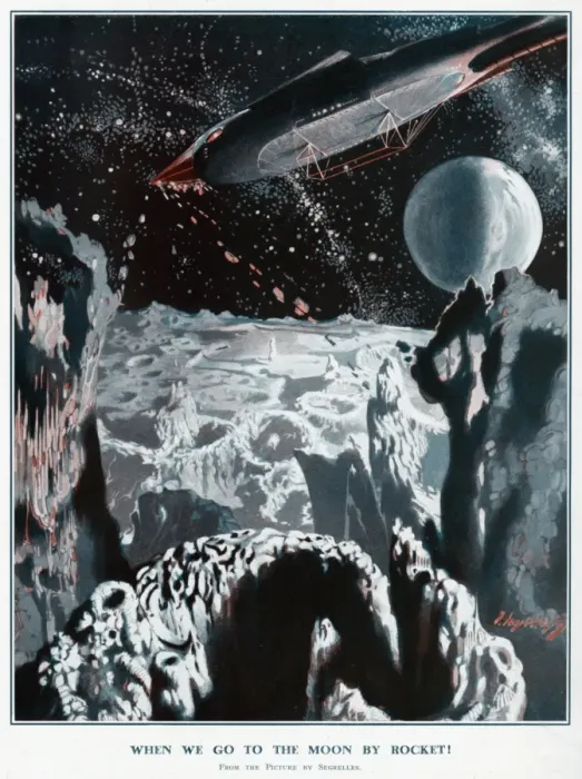 Framed Print : When we go to the moon by rocket - 1929 vision of space
