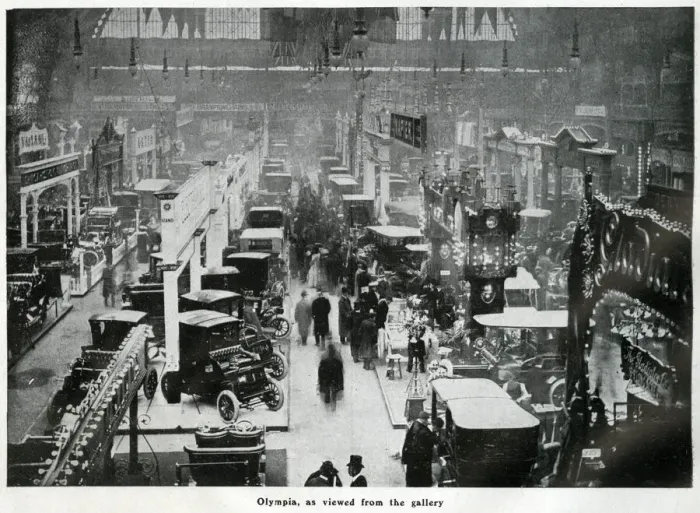 Framed Print : Motoring show at Olympia 1905 Framed Print : Motoring show at Olympia 1905