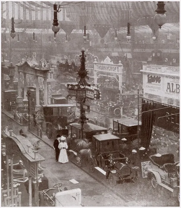 Framed Print : Motoring Show at Olympia 1907 Framed Print : Motoring Show at Olympia 1907