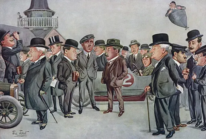 Framed Print : Motorists at Brooklands by The Tout Framed Print : Motorists at Brooklands by The Tout