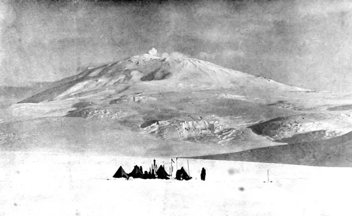 Framed Print : Mount Erebus, Antarctica, 1903 Framed Print : Mount Erebus, Antarctica, 1903
