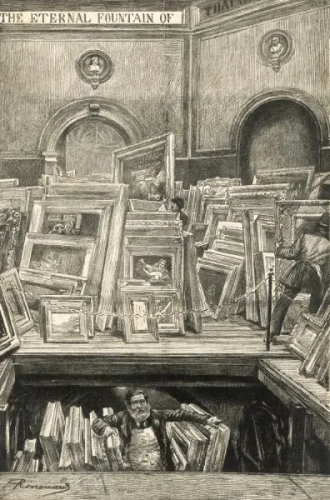 Framed Print : Moving Paintings for the Royal Academy Exhibition, London, 1