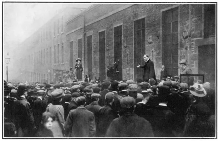 Framed Print : Mr Churchill rung down by a Suffragettes bell Framed Print : Mr Churchill rung down by a Suffragettes bell