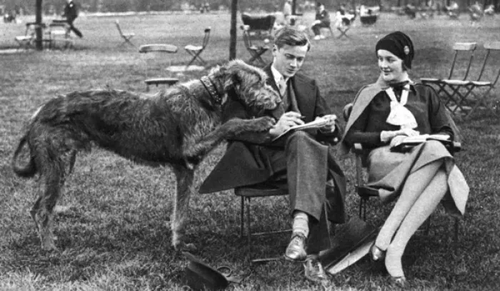 Framed Print : Mr and Mrs Bryan Guinness with their Irish Wolfhound Framed Print : Mr and Mrs Bryan Guinness with their Irish Wolfhound