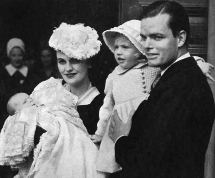 Framed Print : Mr & Mrs Charles Sweeny at sons christening
