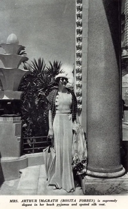 Framed Print : Mrs Arthur McGrath (Rosita Forbes) on the Riviera, France