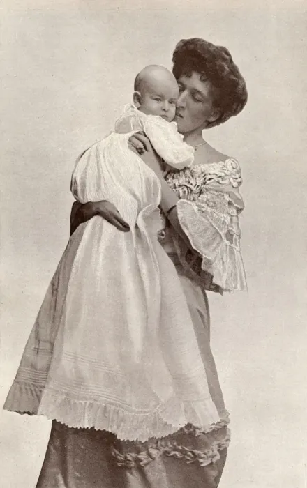 Framed Print : Mrs Asquith and her baby (Anthony Asquith)