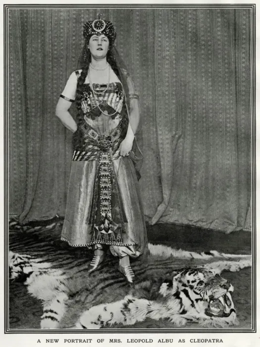 Framed Print : Mrs Leopold Albu in fancy dress costume, Cleopatra Framed Print : Mrs Leopold Albu in fancy dress costume, Cleopatra
