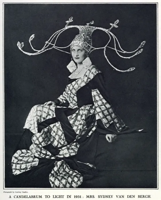 Framed Print : Mrs Sydney van den Bergh in fancy dress for New Year Framed Print : Mrs Sydney van den Bergh in fancy dress for New Year