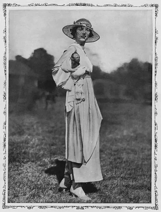 Framed Print : Mrs Vernon Castle with her monkey, Rastus Framed Print : Mrs Vernon Castle with her monkey, Rastus