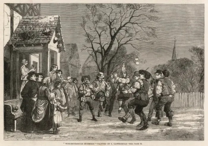 Framed Print : Mummers, Worcestershire Framed Print : Mummers, Worcestershire