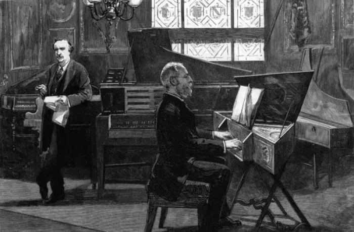 Framed Print : Music conference lecture 1888