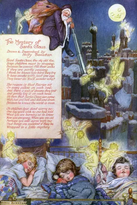 Framed Print : The Mystery of Santa Claus by Molly Benatar Framed Print : The Mystery of Santa Claus by Molly Benatar