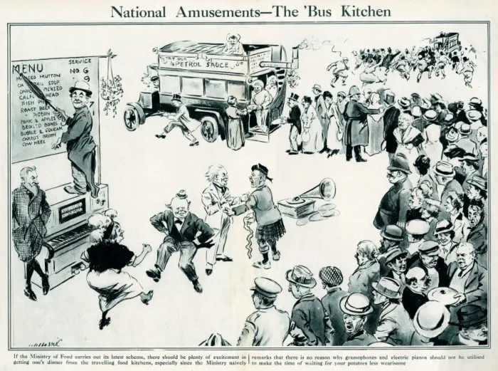 Framed Print : National Amusement - The Bus Kitchen 1918 Framed Print : National Amusement - The Bus Kitchen 1918