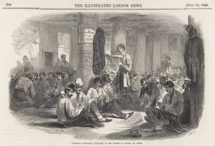 Framed Print : National Workshop (Tailors) in the Prison of Clichy, Paris