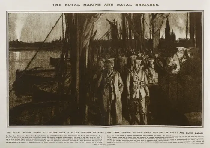 Framed Print : Naval Division in Great War Deeds, WW1 Framed Print : Naval Division in Great War Deeds, WW1