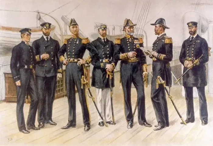Framed Print : Naval Officers Framed Print : Naval Officers