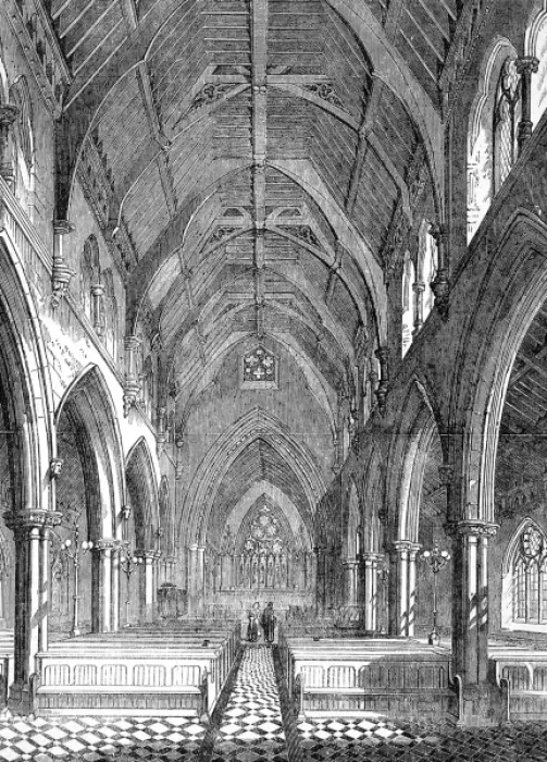 Framed Print : The Nave of the Church of St. Matthew, Bedford New Town, 185 Framed Print : The Nave of the Church of St. Matthew, Bedford New Town, 185