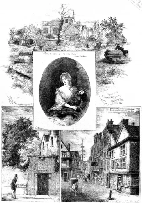 Framed Print : Nell Gwynn and the houses in which she lived Framed Print : Nell Gwynn and the houses in which she lived