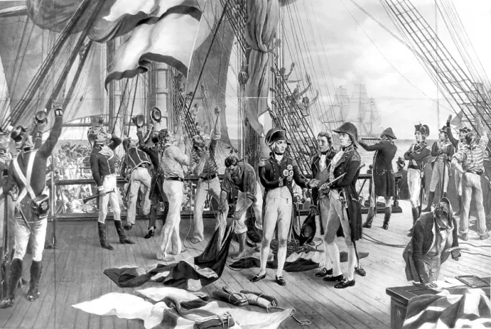 Framed Print : Nelsons last signal at Trafalgar, 21 October 1805 Framed Print : Nelsons last signal at Trafalgar, 21 October 1805