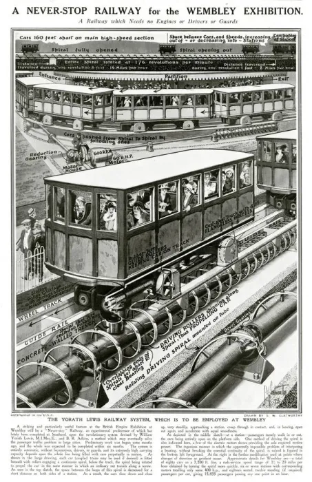 Framed Print : Never-stop railway at British Empire Exhibition 1924 Framed Print : Never-stop railway at British Empire Exhibition 1924