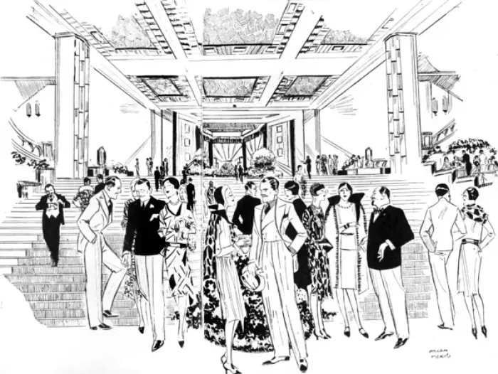 Framed Print : The new casino at Nice drawn by Helen McKie Framed Print : The new casino at Nice drawn by Helen McKie