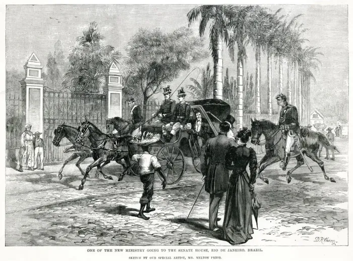 Framed Print : New Minister arriving at the Senate House in Rio de Janeiro Framed Print : New Minister arriving at the Senate House in Rio de Janeiro