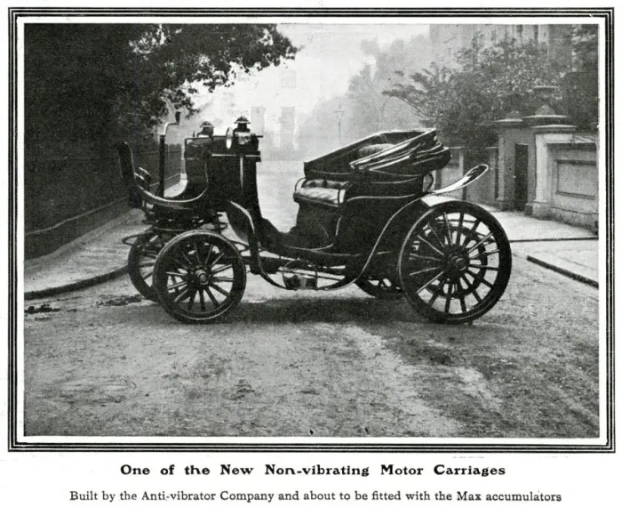 Framed Print : New non-vibrating electric motor carriage 1903 Framed Print : New non-vibrating electric motor carriage 1903