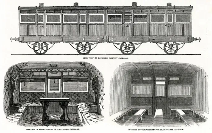 Framed Print : New railway carriage 1847 Framed Print : New railway carriage 1847