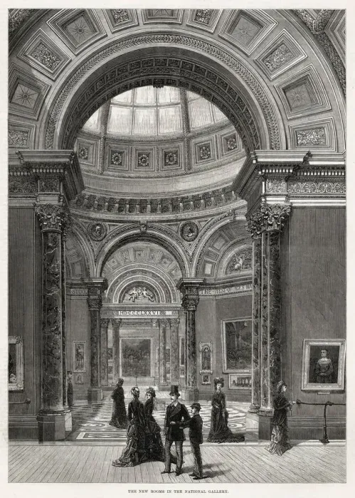 Framed Print : The new rooms in the National Gallery Framed Print : The new rooms in the National Gallery