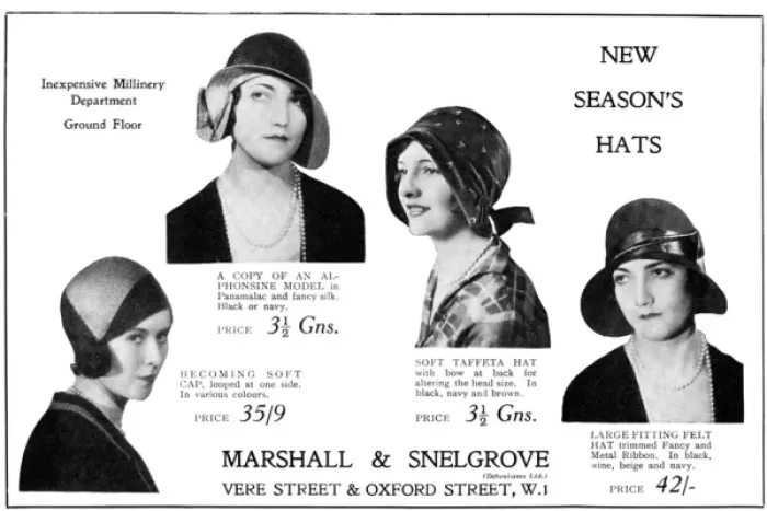 Framed Print : New Seasons Hats from Marshall and Snelgrove Framed Print : New Seasons Hats from Marshall and Snelgrove