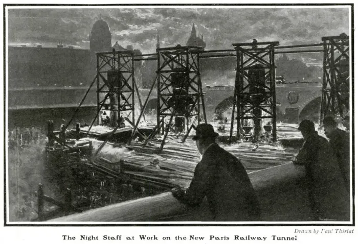 Framed Print : New tunnel under the Seine 1905 Framed Print : New tunnel under the Seine 1905