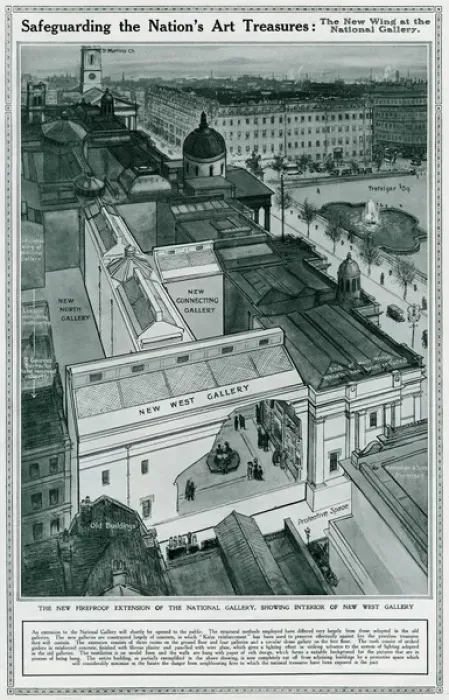 Framed Print : New Wing at the National Gallery, London Framed Print : New Wing at the National Gallery, London