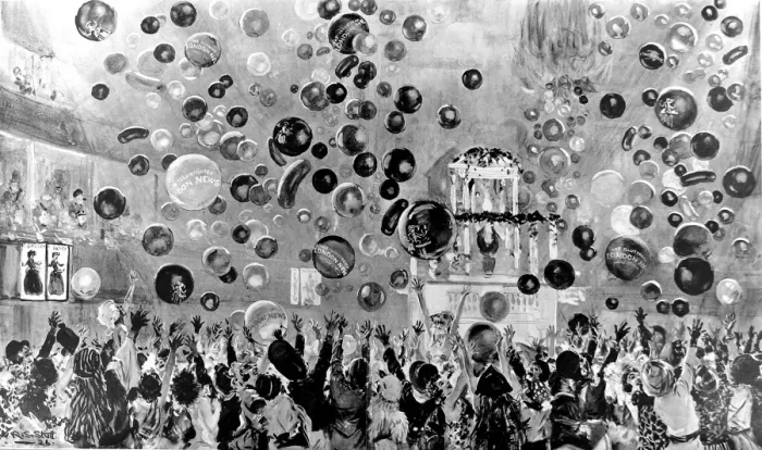 Framed Print : New Years Eve Party at the Royal Albert Hall, 1925 Framed Print : New Years Eve Party at the Royal Albert Hall, 1925