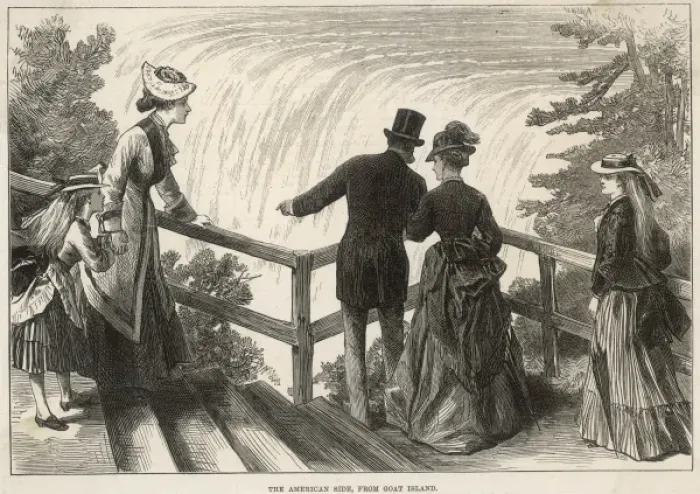 Framed Print : Niagara USA Falls, 1875