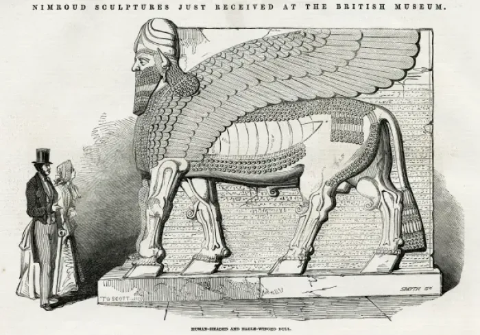 Framed Print : Nineveh Sculpture at the British Museum, London Framed Print : Nineveh Sculpture at the British Museum, London