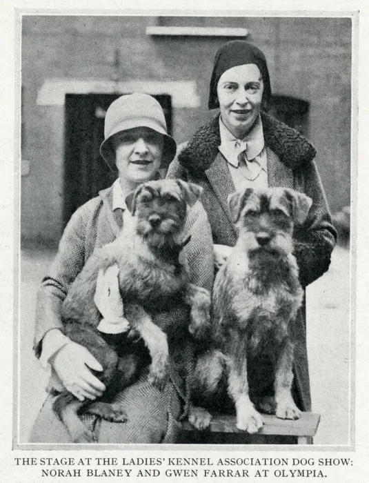 Framed Print : Norah Blaney & Gwen Farrar at Olympia Dog Show