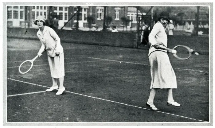 Framed Print : Norah Blaney & Gwen Farrar playing tennis Framed Print : Norah Blaney & Gwen Farrar playing tennis