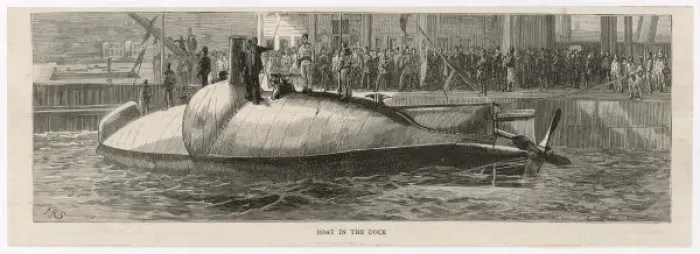 Framed Print : Nordenfelts Submarine