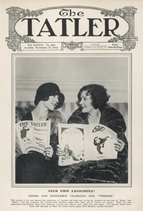 Framed Print : Norma and Constance Talmadge with their favourite publicatio