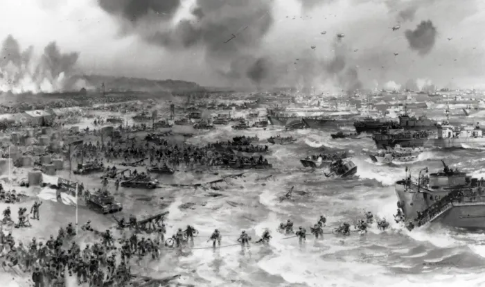 Framed Print : Normandy Invasion 1944 - C. E. Turner