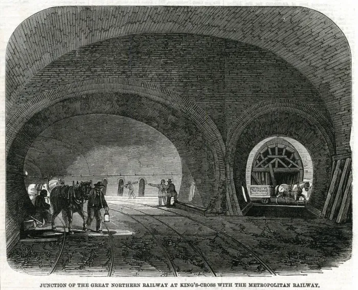 Framed Print : Northern railway at Kings Cross junction 1861 Framed Print : Northern railway at Kings Cross junction 1861