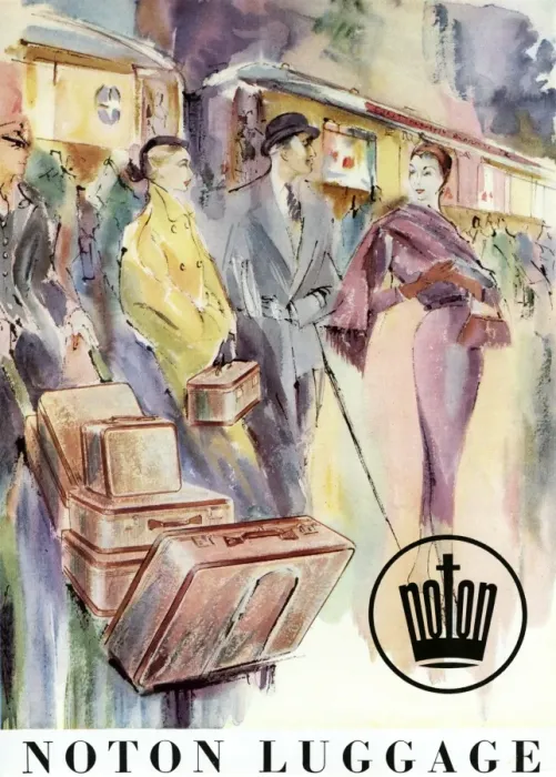Framed Print : Noton luggage advertisement, 1953 Framed Print : Noton luggage advertisement, 1953