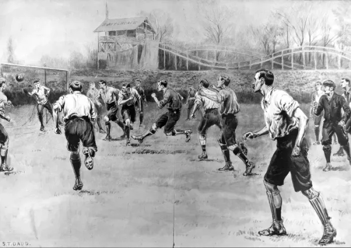 Framed Print : Nottingham Forest vs. Derby County F. A. Cup Final, 1898 Framed Print : Nottingham Forest vs. Derby County F. A. Cup Final, 1898