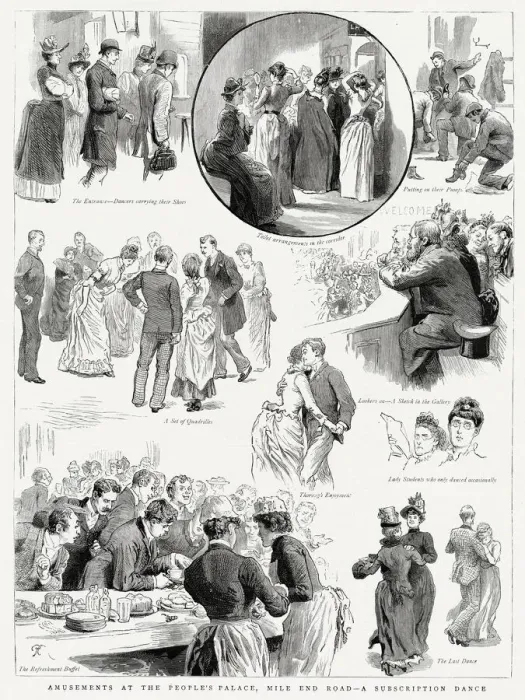Framed Print : A number of scenes from a Subscription Dance held at the Peoples Palace Framed Print : A number of scenes from a Subscription Dance held at the Peoples Palace