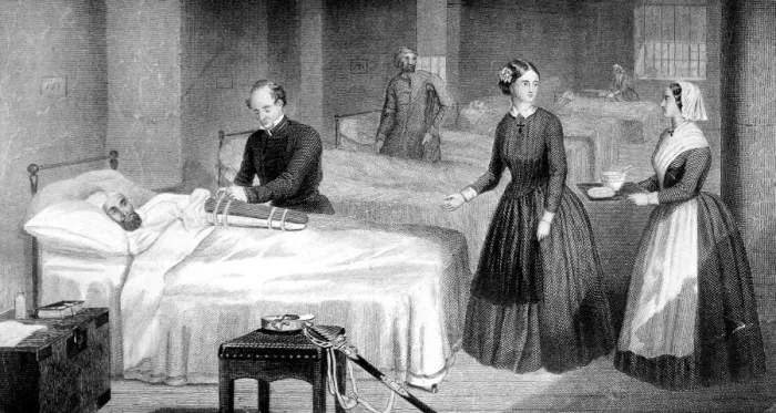 Framed Print : Nurses at work in a hospital at Scutari Framed Print : Nurses at work in a hospital at Scutari