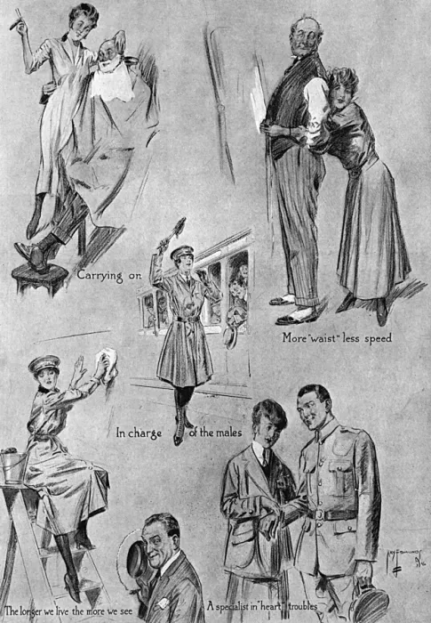 Framed Print : No Objection Taken - womens war work, 1916 Framed Print : No Objection Taken - womens war work, 1916