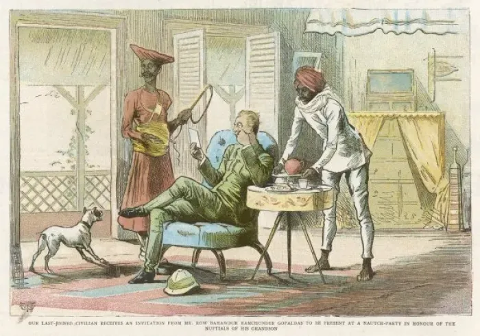 Framed Print : Officer in Indian Home Framed Print : Officer in Indian Home