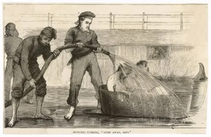 Framed Print : Officers Bathing C1890