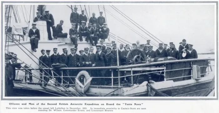 Framed Print : Officers and Men of the Scott expedition on board Terra Nova Framed Print : Officers and Men of the Scott expedition on board Terra Nova